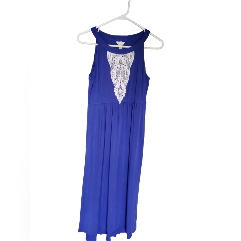 Soma Medium High Low Gem Midi Jewel blue